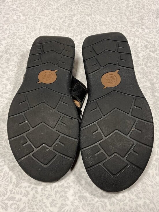 Born Sandals Womens Size US 9 M EU 40.5 Dark Brown Leather Slides Open Toe Flats - Picture 12 of 12